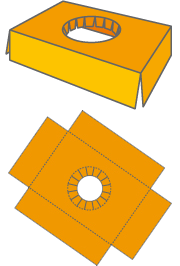 fabrication boite et calage en carton